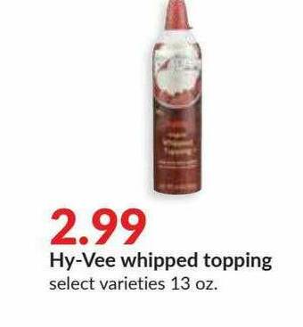 Hy-Vee Hy-Vee Whipped Topping offer