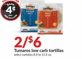 Hy-Vee Tumaros Low Carb Tortillas offer