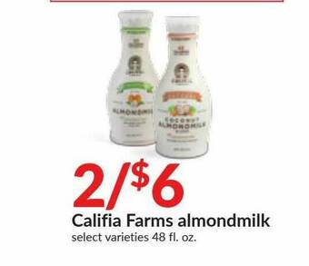 Hy-Vee Califia Farms Almondmilk offer