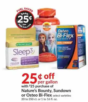 Hy-Vee Nature's Bounty, Sundown Or Osteo Bi-Flex offer