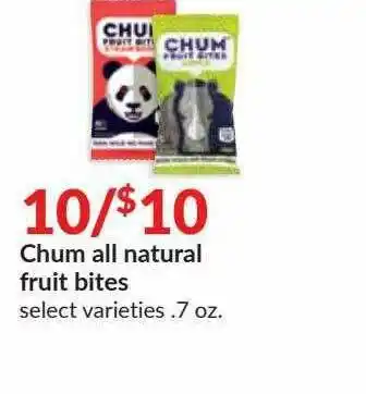 Hy-Vee Chum All Natural Fruit Bites offer