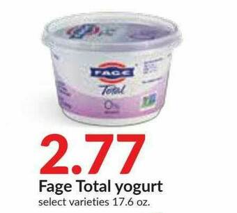 Hy-Vee Fage Total Yogurt offer