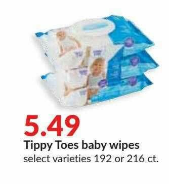 Hy-Vee Tippy Toes Baby Wipes offer