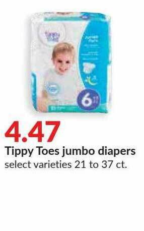 Hy-Vee Tippy Toes Jumbo Diapers offer