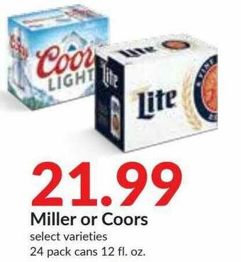 Hy-Vee Miller Or Coors offer
