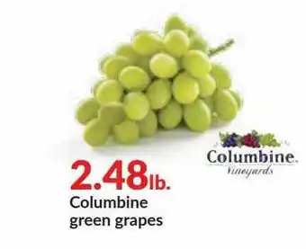Hy-Vee Columbine Green Grapes offer