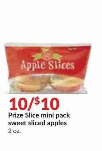 Hy-Vee Prize Slice Mini Pack Sweet Sliced Apples offer