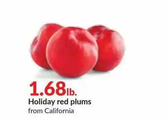 Hy-Vee Holiday Red Plums offer