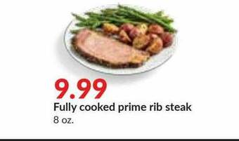 Hy-Vee Fully Cooked Prime Rib Steak offer