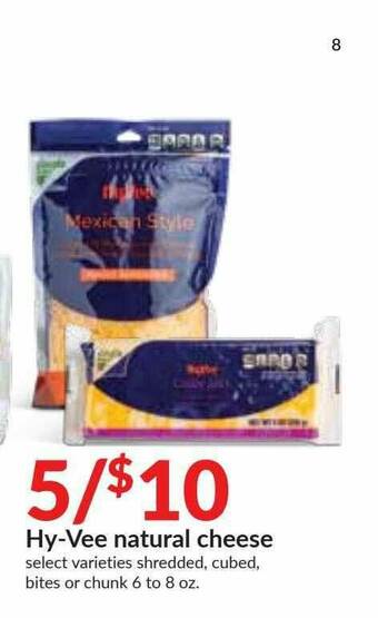 Hy-Vee Hy-Vee Natural Cheese offer
