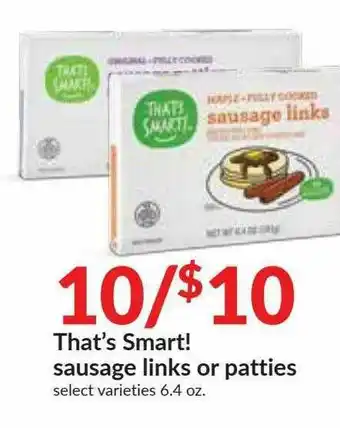 Hy-Vee That's Smart! Sausage Links Or Patties offer