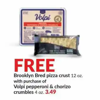 Hy-Vee Brooklyn Bred Pizza Crust Of Volpi Pepperoni & Chorizo Crumbles offer