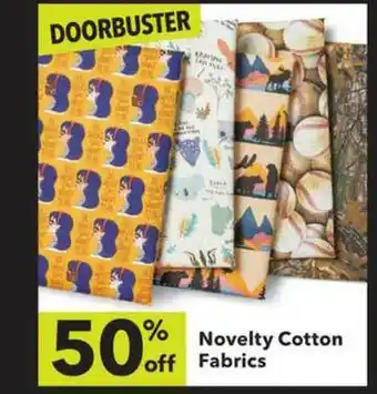 JOANN Novelty Cotton Fabrics offer
