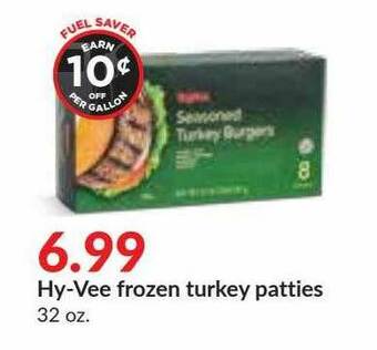 Hy-Vee Hy-Vee Frozen Turkey Patties offer