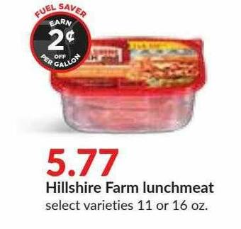 Hy-Vee Hillshire Farm Lunchmeat offer