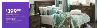 Big Lots Rustic Queen Bed offer