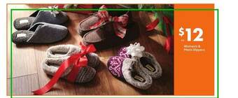 Big Lots Women's & Men's Slippers offer