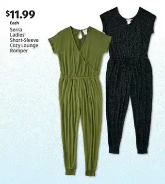 Aldi Serra Ladies' Short-Sleeve Cozy Lounge Romper offer