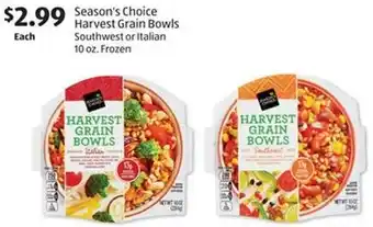 Aldi Season's Choice Harvest Grain Bowls offer