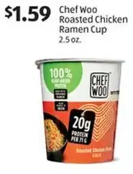 Aldi Chef Woo Roasted Chicken Ramen Cup 2.5 oz. offer