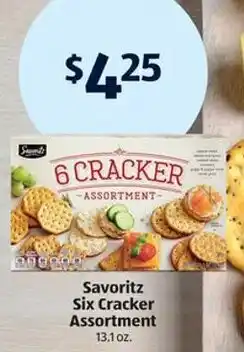 Aldi Savoritz Six Cracker Assortment 13.1 oz. offer