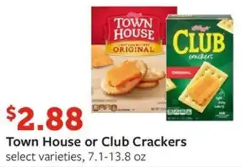 Fareway Town House or Club Crackers select varieties, 7.1-13.8 oz offer