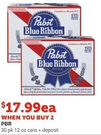 Fareway Pabst Blue Ribbon offer