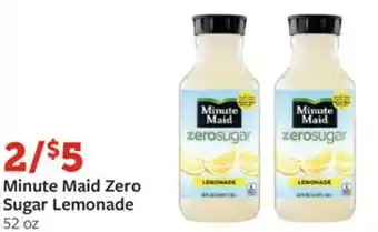 Fareway Minute Maid Zero Sugar Lemonade 52 oz offer