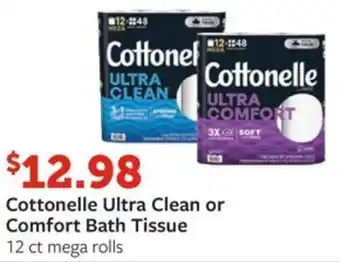 Fareway Cottonelle Ultra Clean or Comfort Bath Tissue offer