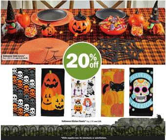 Meijer Halloween Table Linens offer