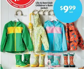 Aldi Lily & Dan/L&D Children's Rain Jacket offer