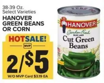 Food Lion HANOVER GREEN BEANS OR CORN offer