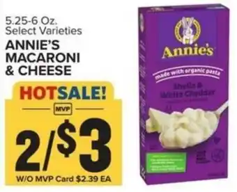Food Lion ANNIE'S MACARONI & CHEESE offer