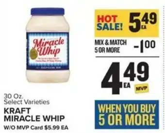 Food Lion KRAFT MIRACLE WHIP offer
