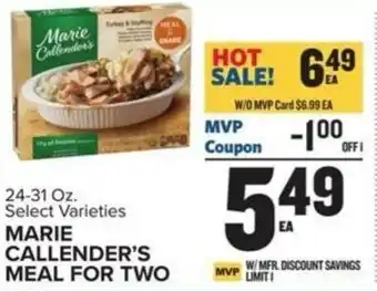 Food Lion MARIE CALLENDER'S MEAL FOR TWO offer