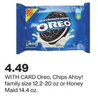 CVS Oreo, Chips Ahoy! family size 12.2-20 oz or Honey Maid 14.4 oz. offer