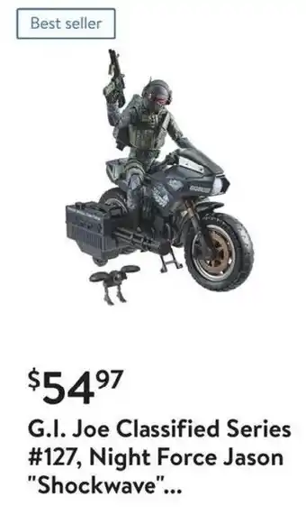 Walmart G.I. Joe Classified Series #127, Night Force Jason "Shockwave"... offer