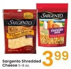 Albertsons Sargento Shredded Cheese 5-8 oz. offer