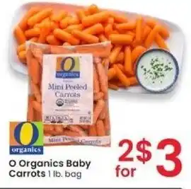 Albertsons O Organics Baby Carrots 1 lb. bag offer