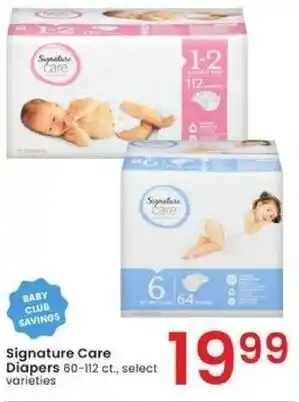 Albertsons Signature Care Diapers 60-112 ct., select varieties offer