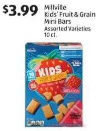 Aldi Millville Kids' Fruit & Grain Mini Bars offer