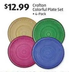 Aldi Crofton Colorful Plate Set offer