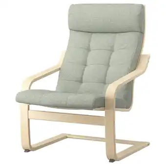 Ikea PoÄng Armchair, birch veneer/gunnared light green offer