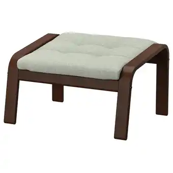 Ikea PoÄng Ottoman, brown/gunnared light green offer