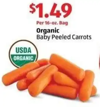 Aldi Organic Baby Peeled Carrots offer