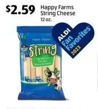 Aldi Happy Farms String Cheese offer
