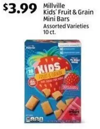 Aldi Millville Kids' Fruit & Grain Mini Bars offer