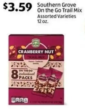 Aldi Southern Grove On the Go Trail Mix offer