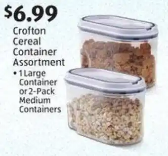 Aldi Crofton Cereal Container Assortment offer