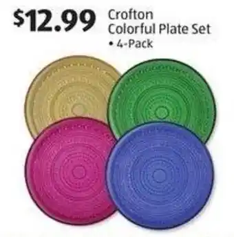Aldi Crofton Colorful Plate Set offer